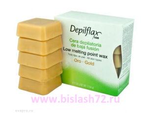 Воск горячий Depilflax 0.5кг (золото)