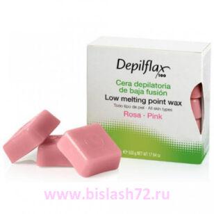 Воск горячий Depilflax 0.5кг (роза)