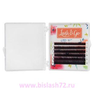 Ресницы Lash&Go Омбре красные, 6 линий