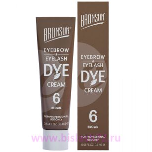 Крем-краска для бровей и ресниц BRONSUN (№6 коричневый) (срок до 10.26г)