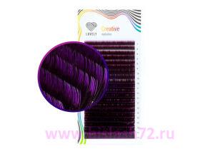 Ресницы Lovely двухтоновые фиолетовые микс 20 линий