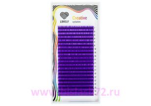 Ресницы Lovely фиолетовые микс 20 линий