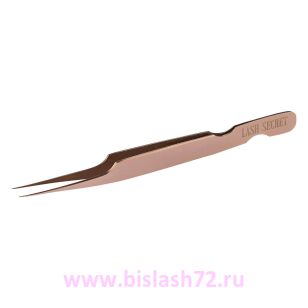 Пинцет Lash Secret прямой, розовое шампанское