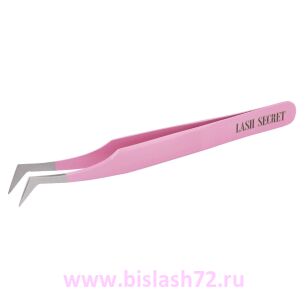 Пинцет Lash Secret L розовая орхидея
