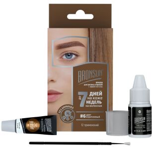Набор для домашнего окрашивания BRONSUN (№6 коричневый)