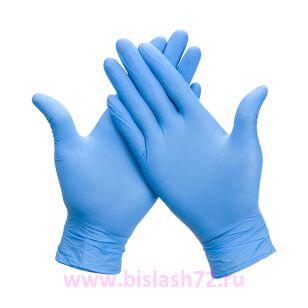 Перчатки винило-нитриловые Wally Plastic голубые, 50 пар