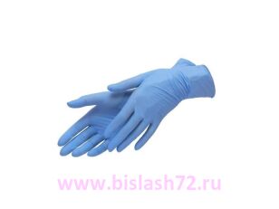 Перчатки нитриловые голубые, 10шт/уп, Размер М