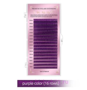 Ресницы Nagaraku Purple микс 