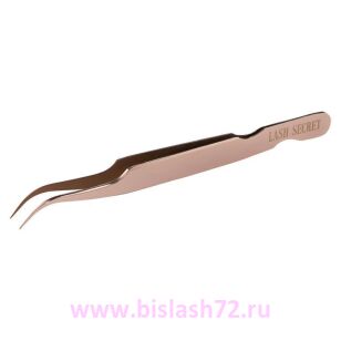 Пинцет Lash Secret изогнутый, пепельно-бронзовый