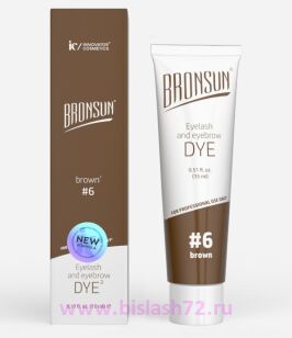 Краска для бровей и ресниц BRONSUN (№6 коричневый)
