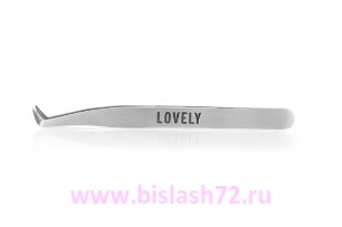 Пинцет для наращивания ресниц Lovely тип "Круглый сапожок" "Stiff Hold" (жесткий)