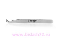 Пинцет для наращивания ресниц Lovely тип "Круглый сапожок" "Stiff Hold" (жесткий)